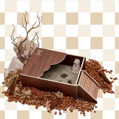 Hamster Sand Bath House with Wavy Platform | Hideout & Toilet for Syrian Hamster Cage Decor