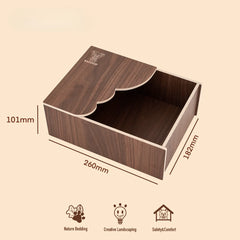 Hamster Sand Bath House with Wavy Platform | Hideout & Toilet for Syrian Hamster Cage Decor