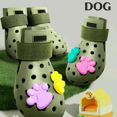 Dog Shoes for Hot Pavement - Dog Shoe for Small & Medium & Large Dogs, Dog Boots Paw Protectors Easy ON & Off, Non-Slip, Waterproof, Easy-Clean Dog Booties for Beach and Snow Protective Gear