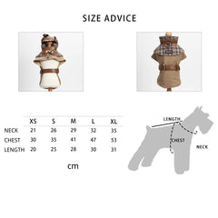 Sherlock Style Dog & Cat Trench Coat | Adjustable Pet Windbreaker with Leash Hole | BITEONE Spring Summer Pet Clothes for Small Dogs & Cats