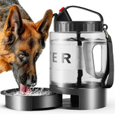 Large Dogs Water Bowl Dispenser, Walking, Camping, Hiking, Portable, Sturdy, 2 in 1 combo pet travel outdoor feeder
