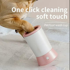 Automatic Pet Paw Cleaner Cup for Cats & Small Dogs – 360° Soft Silicone Brush, USB Rechargeable, Waterproof Grooming Tool