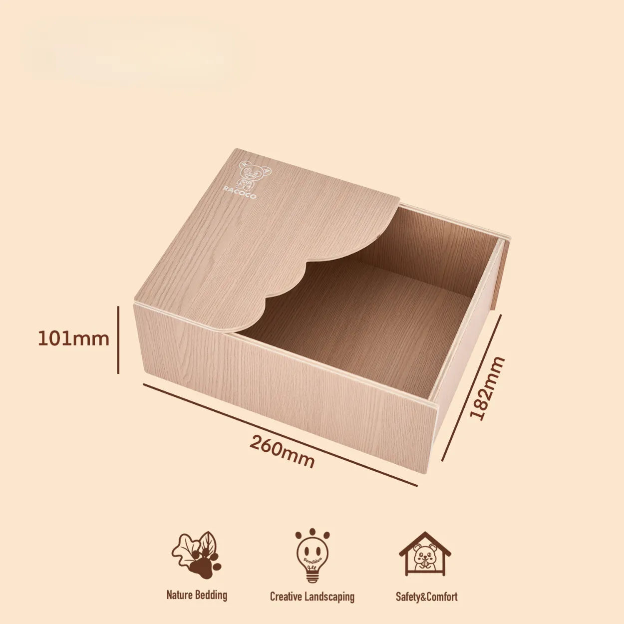 Hamster Sand Bath House with Wavy Platform | Hideout & Toilet for Syrian Hamster Cage Decor