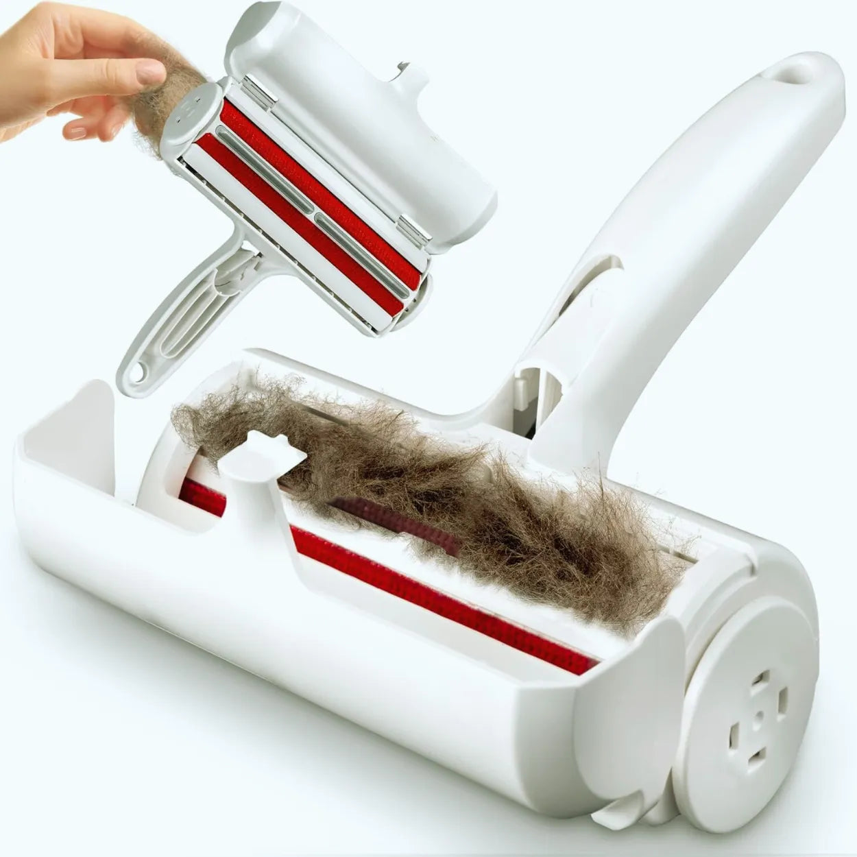 Reusable Pet Hair Remover Roller – Cat & Dog Fur Lint Roller for Couch, Carpet, Bedding & Clothes – Red/Blue Options