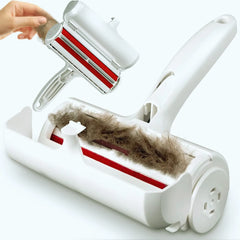 Reusable Pet Hair Remover Roller – Cat & Dog Fur Lint Roller for Couch, Carpet, Bedding & Clothes – Red/Blue Options
