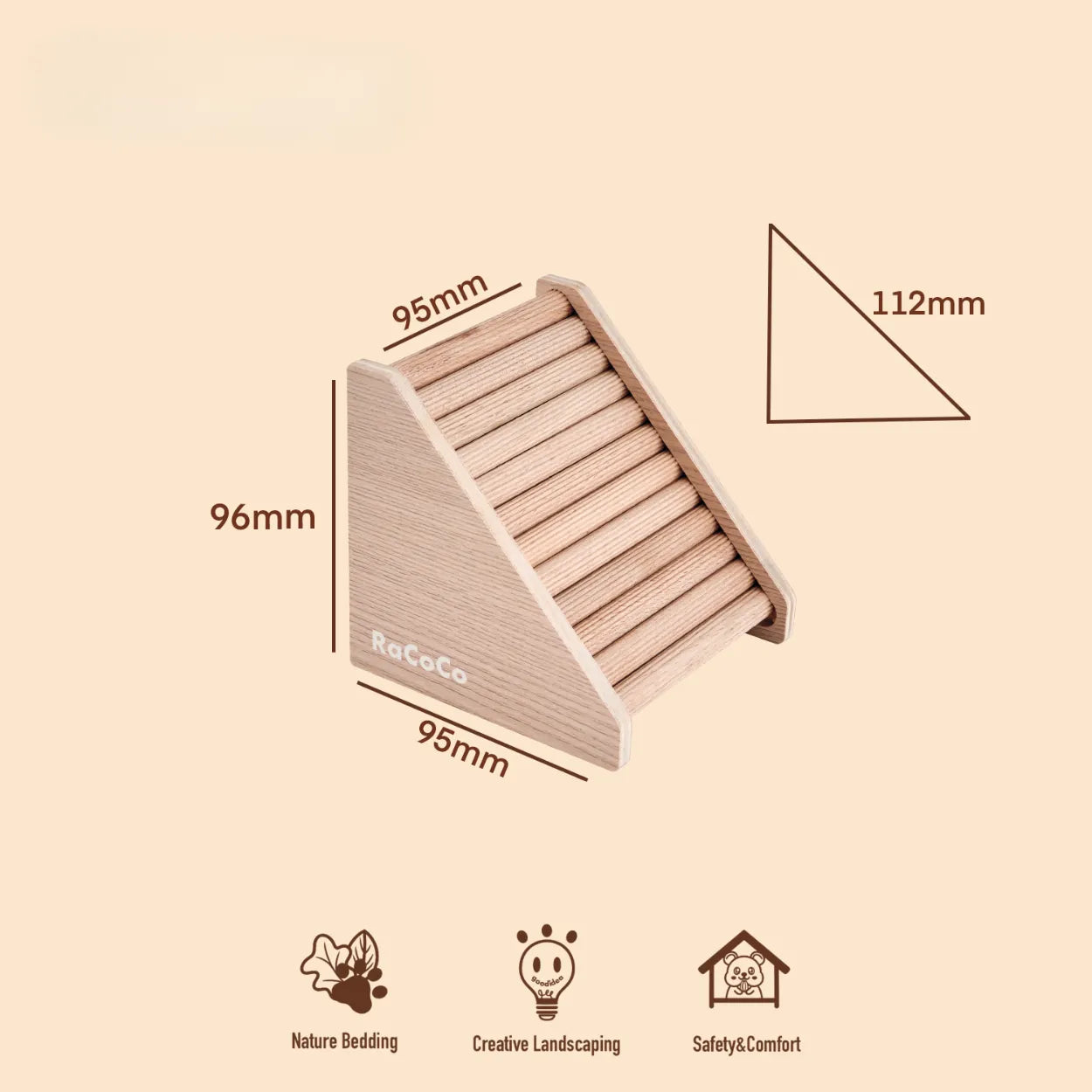 Hamster Sand Bath House with Wavy Platform | Hideout & Toilet for Syrian Hamster Cage Decor