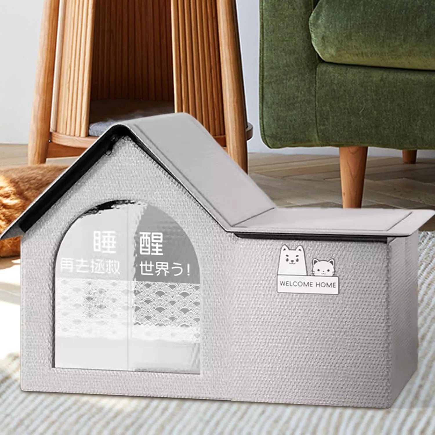 Pet Cooling House with 10 Ice Packs 🧊 | Foldable Cat & Dog AC House | Summer Shelter for Small Pets
