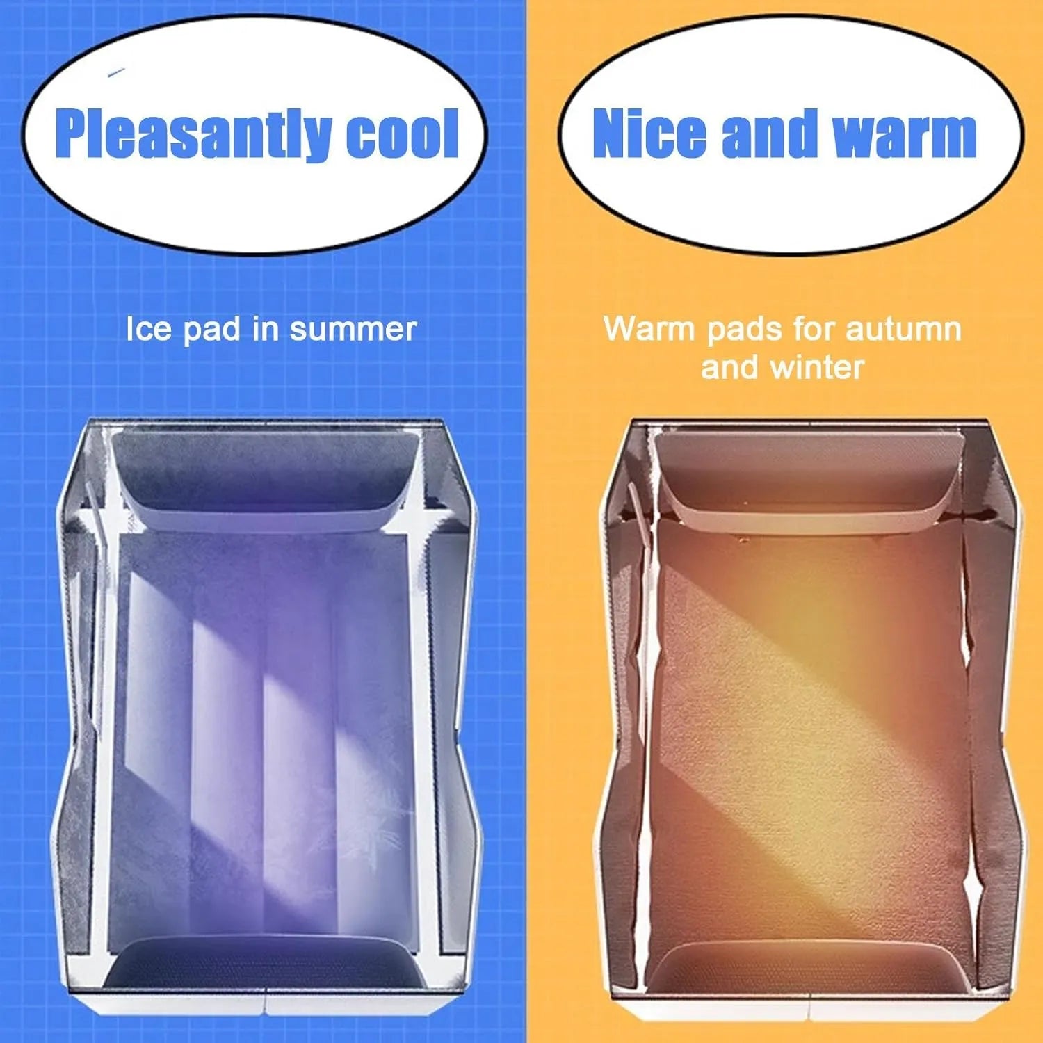 Pet Cooling House with 10 Ice Packs 🧊 | Foldable Cat & Dog AC House | Summer Shelter for Small Pets