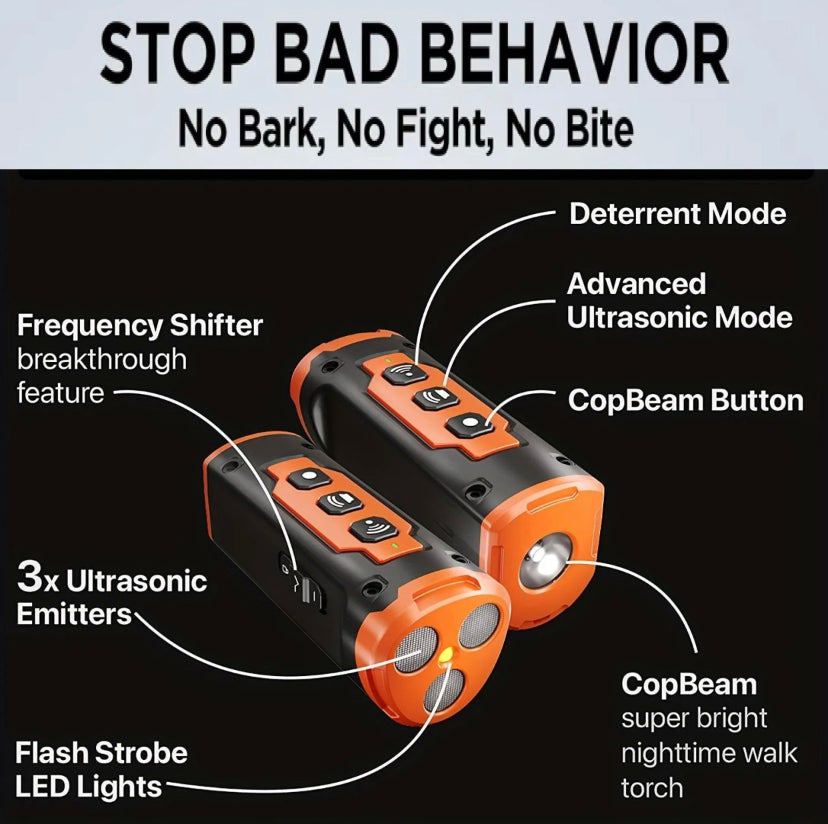 Dog Bark Deterrent Device 2025 -Ultrasonic Bark Control, Safe Alternative to Shock Collars, 8. Second Auto Shutdown, High-Quality ABS Plastic Waterproof Rechargeable Dog Training Collar Long. Range Ultrasonic Dog Bark Deterrent